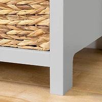 3 Drawers Dresser with Cotton Candy Baskets - Soft Gray 