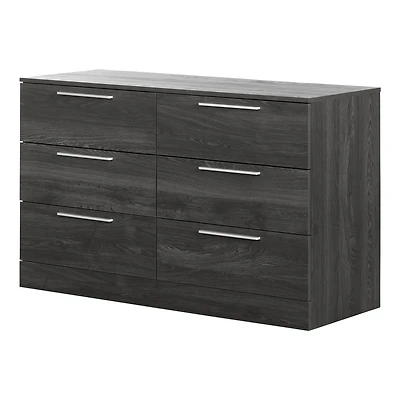 Commode Double 6 Tiroirs - Step One Essential Chêne gris