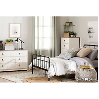 Plenny 6-Drawer Double Dresser Storage Unit - White Wash and Oak