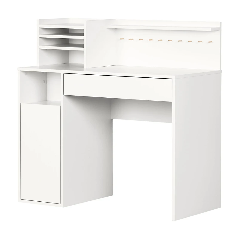 Craft Table with Hutch - Crea Pure White