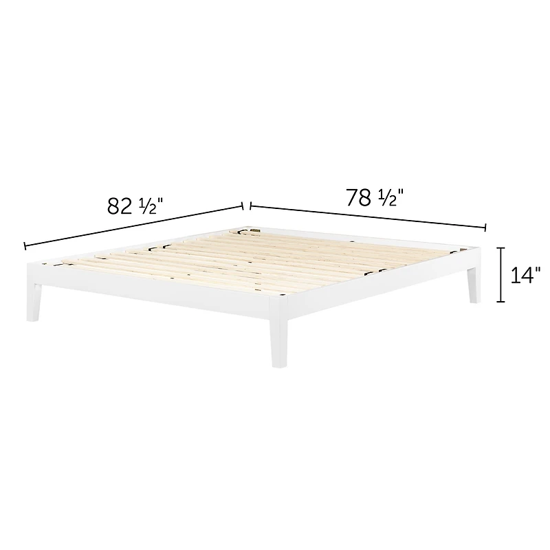 Platform King Bed - Vito Pure White