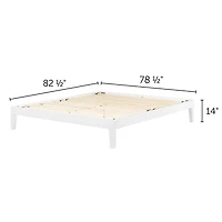 Platform King Bed - Vito Pure White