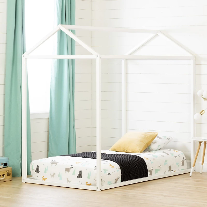 Lit Maison Lit Simple Sweedi - Blanc