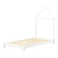 Sweedi Bed with House Bed Frame Headboard - Pure White
