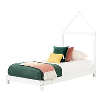 Sweedi Bed with House Bed Frame Headboard - Pure White