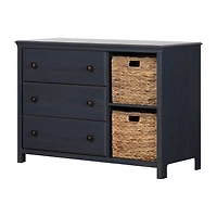Chest with 3 Drawers and Baskets Cotton Candy - Blueberry
