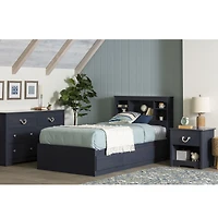 Navali 1-Drawer Nightstand - Blueberry