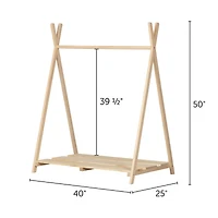 Sweedi Scandinavian Clothes Rack for Kids - Natural Pine