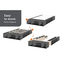 Double Bed with Storage and Baskets - Flexible Pure White