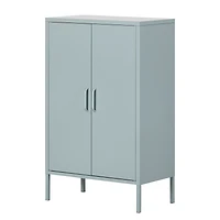 Metal 2-door Accent Cabinet Crea - Pale Blue