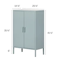 Metal 2-door Accent Cabinet Crea - Pale Blue