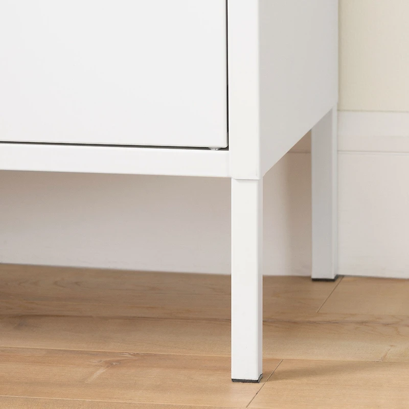 Metal 2-door Accent Cabinet Crea - White