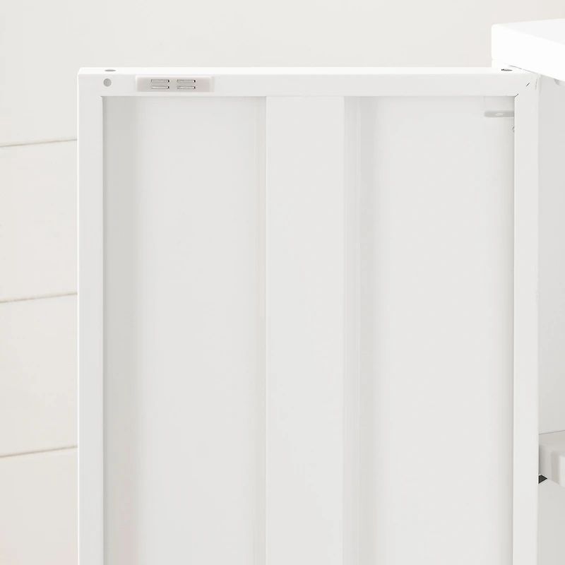 Meuble de Rangement avec 2 Portes en Métal Crea - Blanc