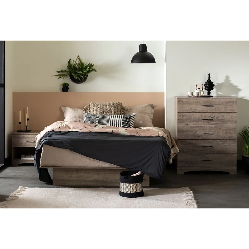 1-Drawer Nightstand - Step One Weathered Oak