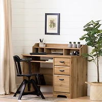 Computer Desk with Hutch - Versa Nordik Oak