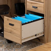 Computer Desk with Hutch - Versa Nordik Oak