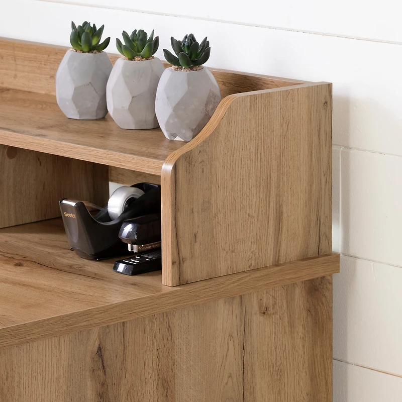 Computer Desk with Hutch - Versa Nordik Oak