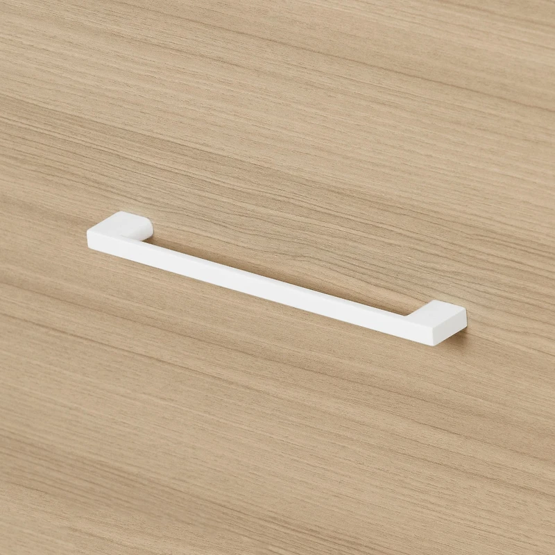 6-Drawer Double Dresser - Munich White and Soft Elm