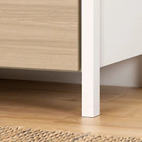 2-Drawer Nightstand - Munich White and Soft Elm