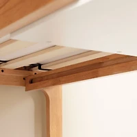 Lit Simple Mezzanine avec bureau - Bebble Blanc et Naturel