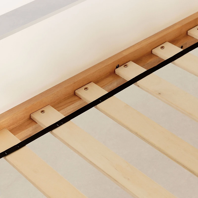 Lit Simple Mezzanine avec bureau - Bebble Blanc et Naturel