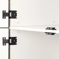 Armoire de Rangement avec 4 Portes - Farnel Blanc Solide