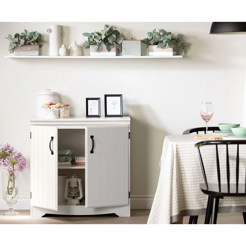 2-Door Storage Cabinet - Farnel Pure White