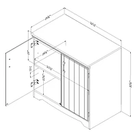 2-Door Storage Cabinet - Farnel Pure White