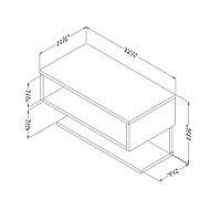Floating Nightstand - Sazena Gray Oak