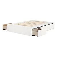 Queen 6-Drawer Platform bed - Fusion Pure White