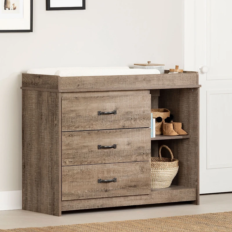 Changing Table - Tassio Weathered Oak