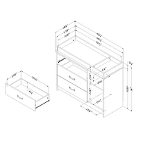 Changing Table - Tassio Weathered Oak