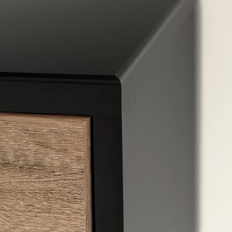 Commode - Arlen Chêne vieilli et Noir mat