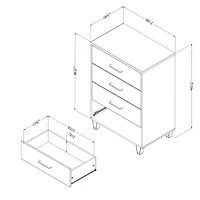 Commode - Arlen Chêne vieilli et Noir mat