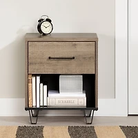 1-Drawer Nightstand - Arlen Weathered Oak