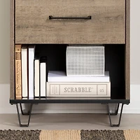 1-Drawer Nightstand - Arlen Weathered Oak