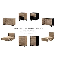 Table de chevet 1 tiroir - Arlen Chêne vieilli