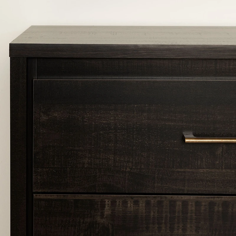 6-Drawer Double Dresser - Gravity Rubbed Black