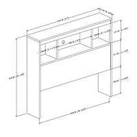 Twin Bookcase Headboard - Summertime Pure White