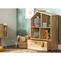 Bibliothèque avec bac de rangement - Sweedi Bois naturel