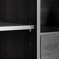Commode à porte 2 tiroirs - Hourra Chêne gris