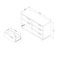 Commode Double 6 Tiroirs