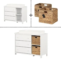 Meuble à Langer Cotton Candy - Blanc Solide