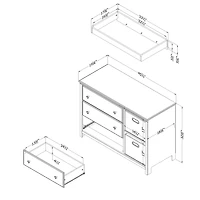 Meuble à Langer Cotton Candy - Blanc Solide