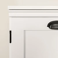 Armoire de rangement avec 2 portes - Farnel Blanc solide