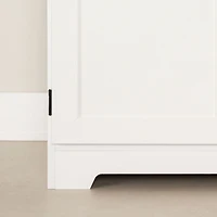 Armoire de rangement avec 2 portes - Farnel Blanc solide