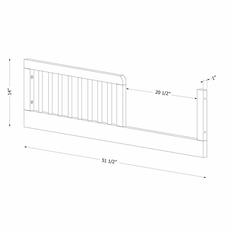 Toddler Rail for Baby Crib - Balka Sage Green
