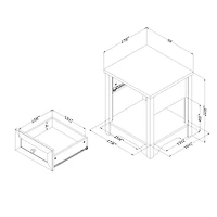 Nightstand - Hazen White Pine