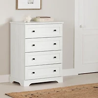 Commode 4 Tiroirs - Hazen Pin blanc