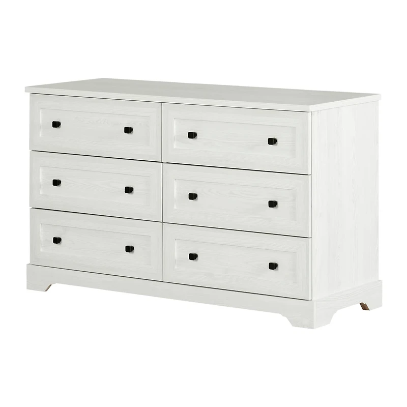 Commode double 6 Tiroirs - Hazen Pin blanc